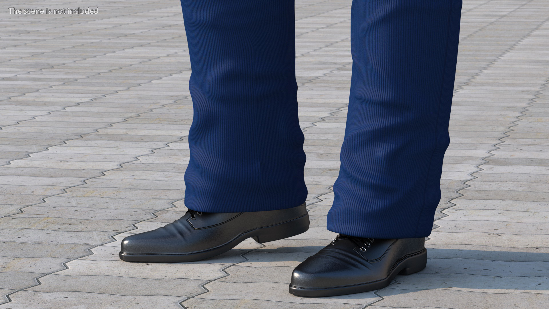 3D Afro American Old Gentleman Everyday Style Standing