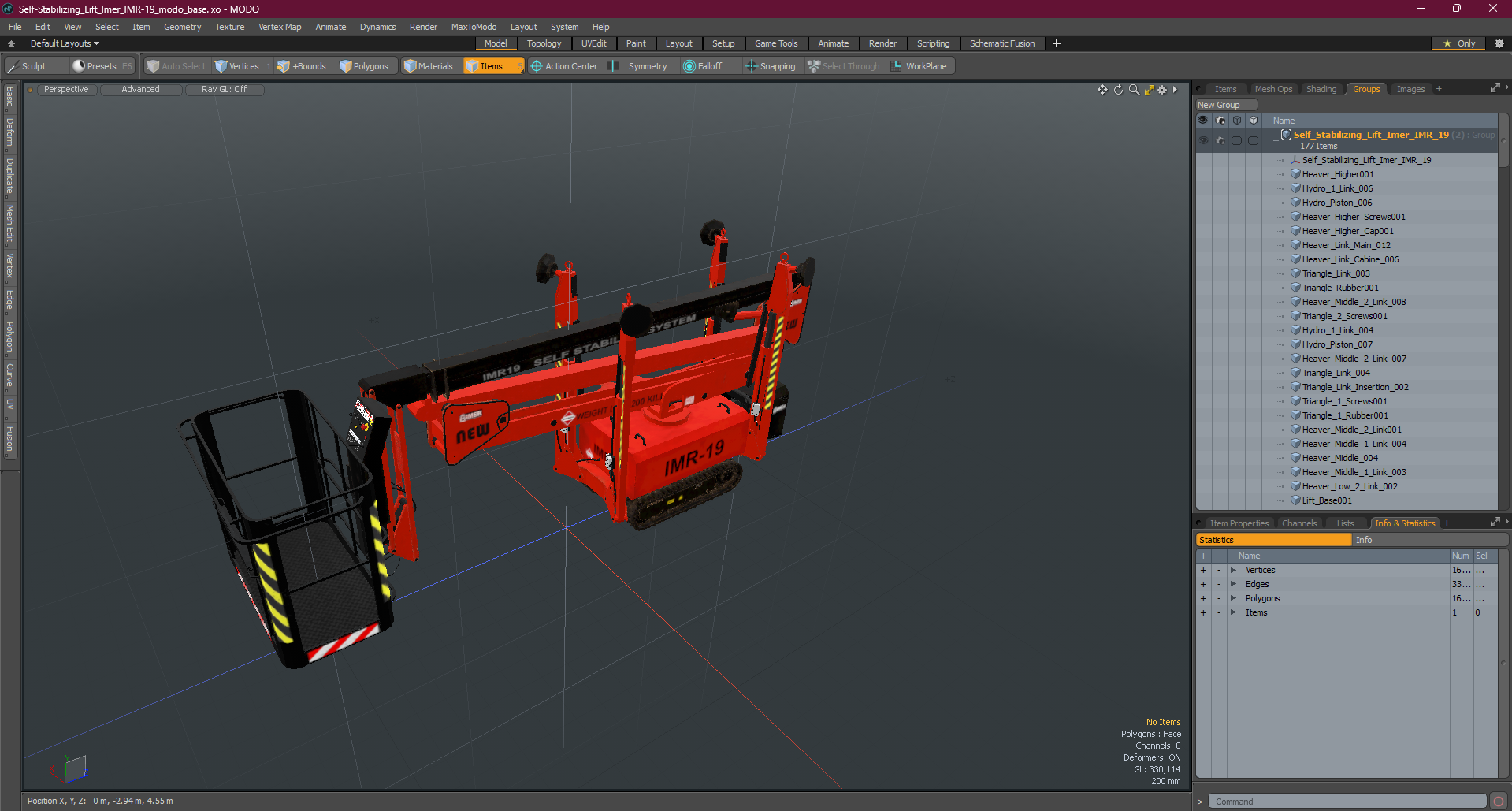 3D Self-Stabilizing Lift Imer IMR-19 model