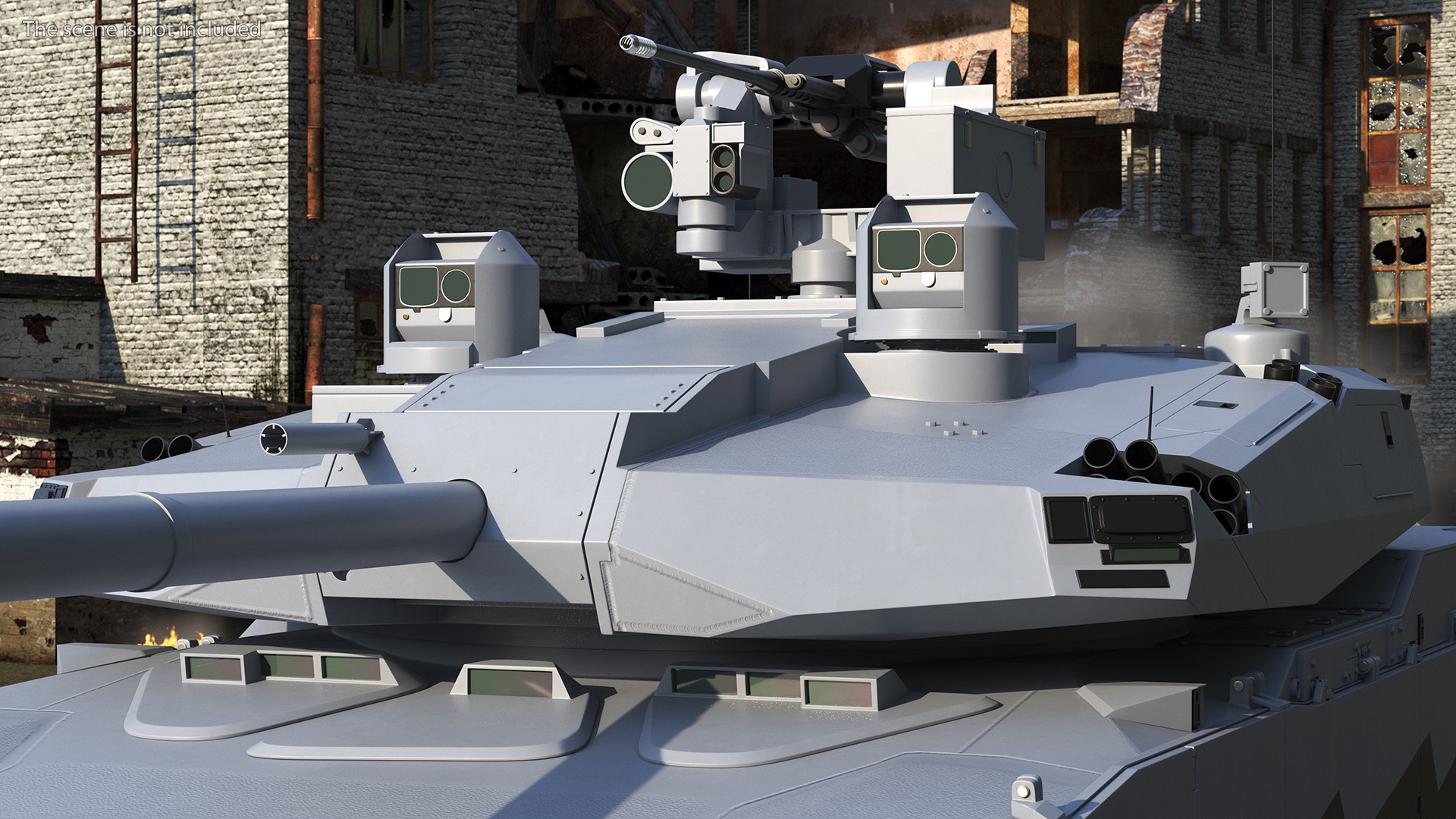 3D model Abrams X Tank Grey Rigged