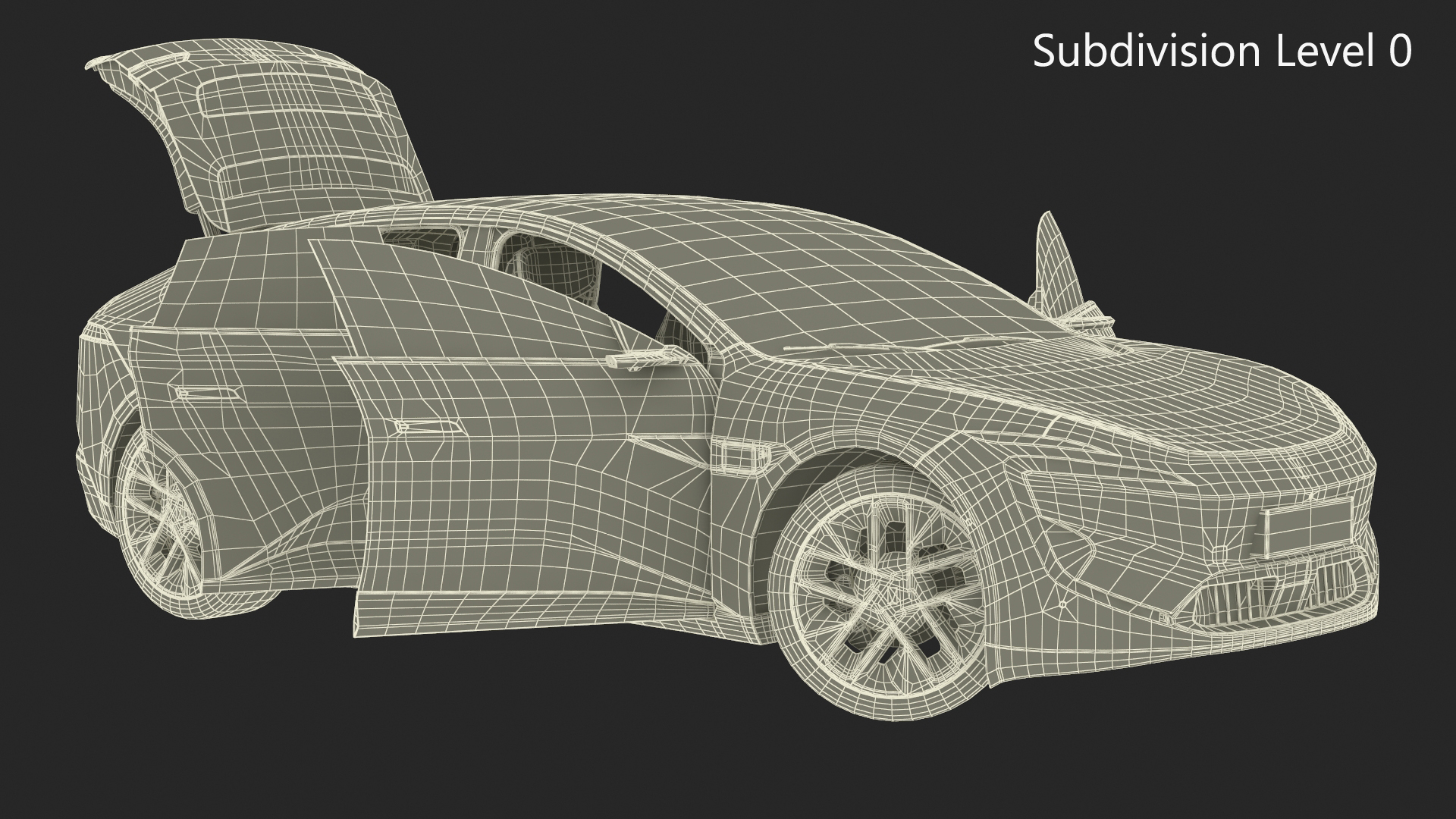 Avatr 12 EV Blue Color Rigged 3D model