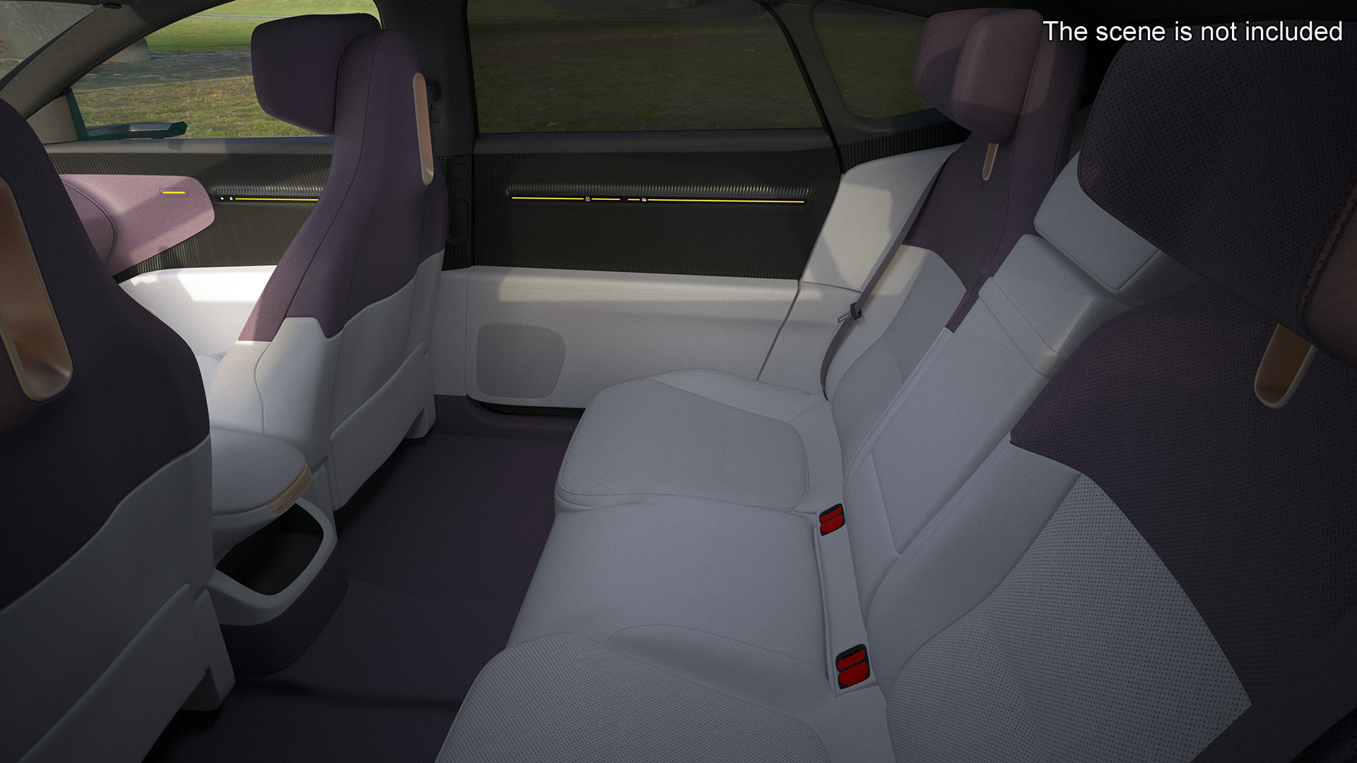 Avatr 12 EV Blue Color Rigged 3D model