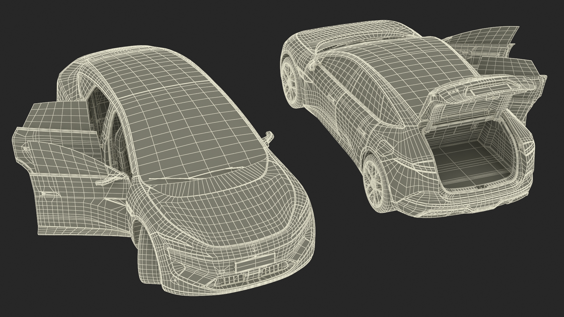 Avatr 12 EV Blue Color Rigged 3D model