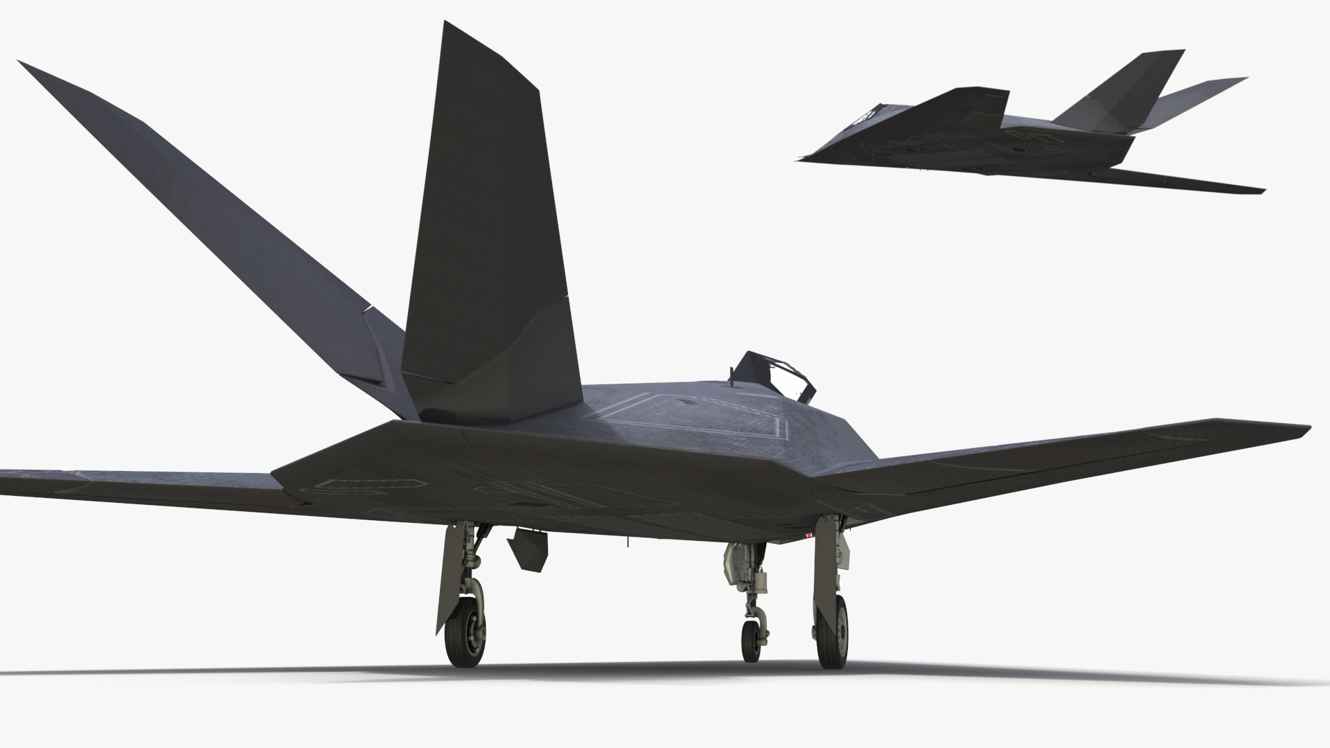 3D model Military Stealth Aircraft in Flight