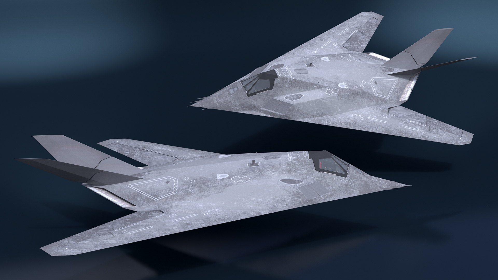 3D model Military Stealth Aircraft in Flight