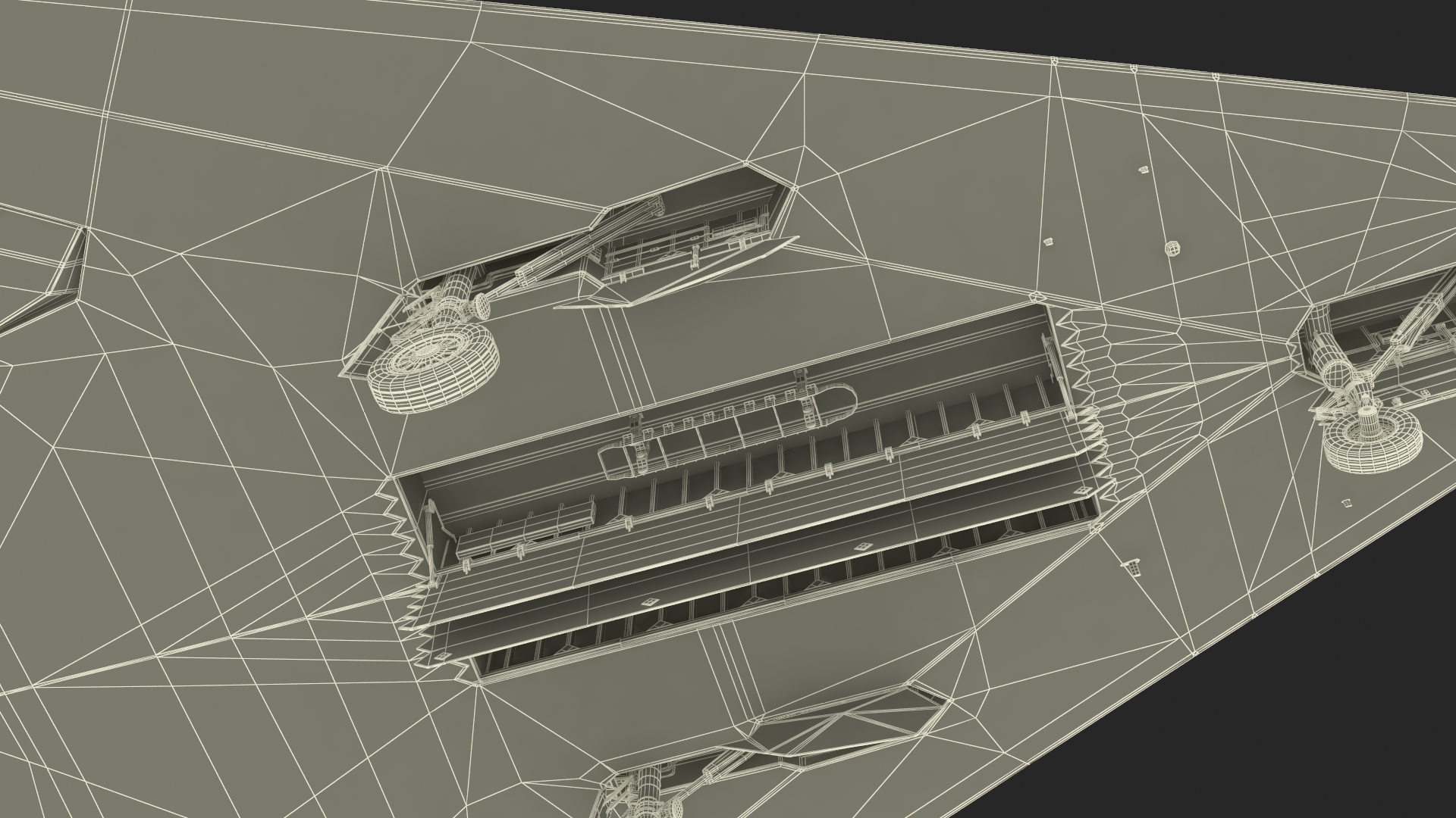 3D model Military Stealth Aircraft in Flight