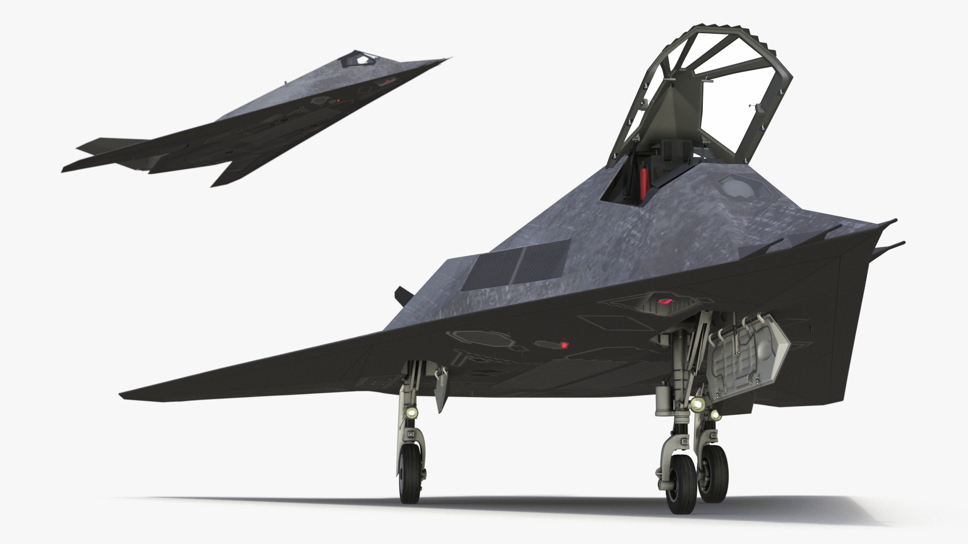 3D model Military Stealth Aircraft in Flight