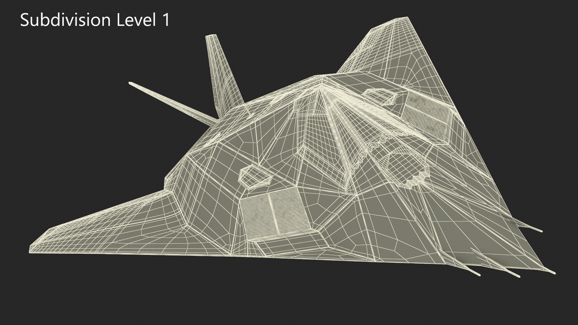 3D model Military Stealth Aircraft in Flight
