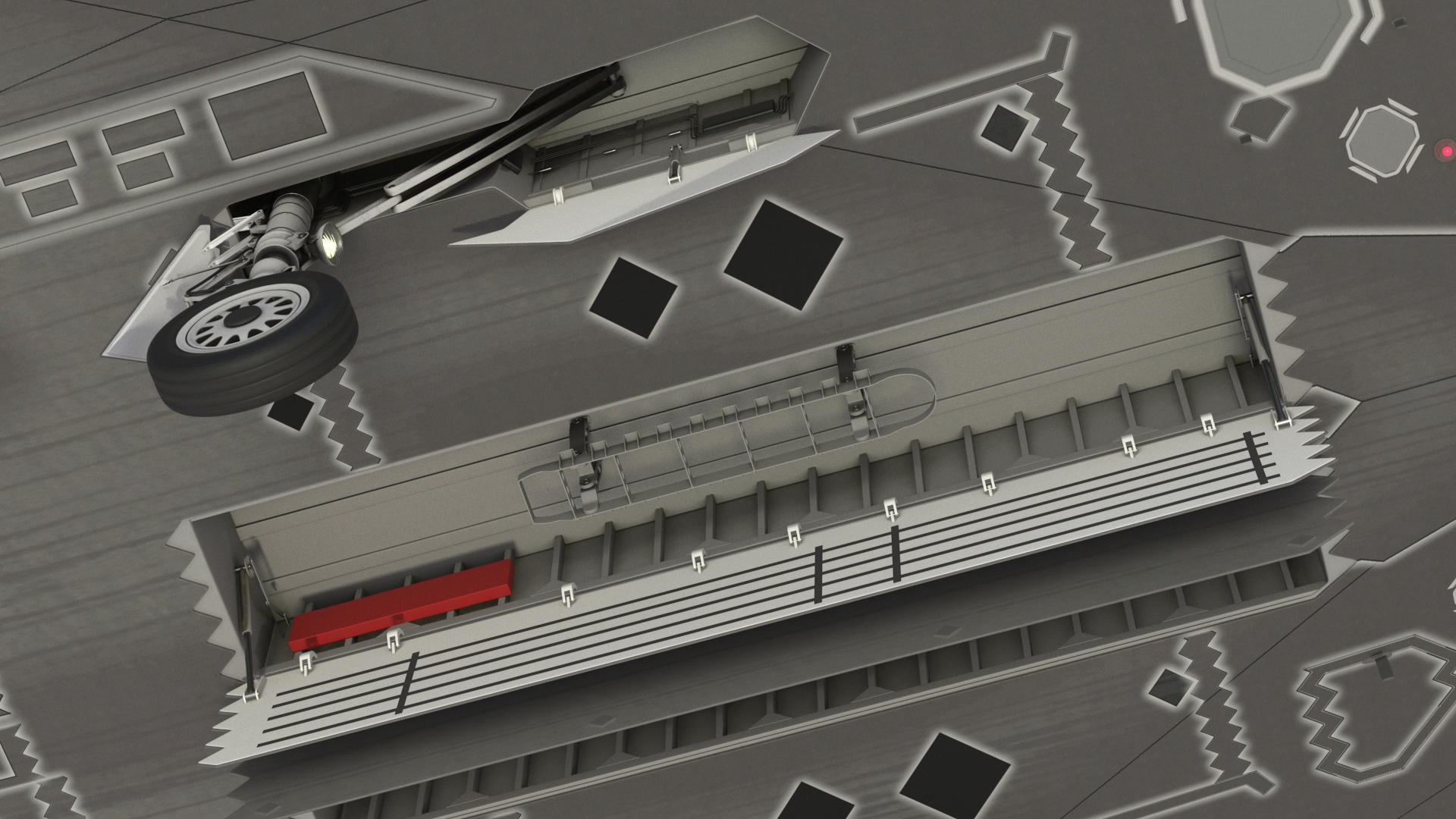 3D model Military Stealth Aircraft in Flight