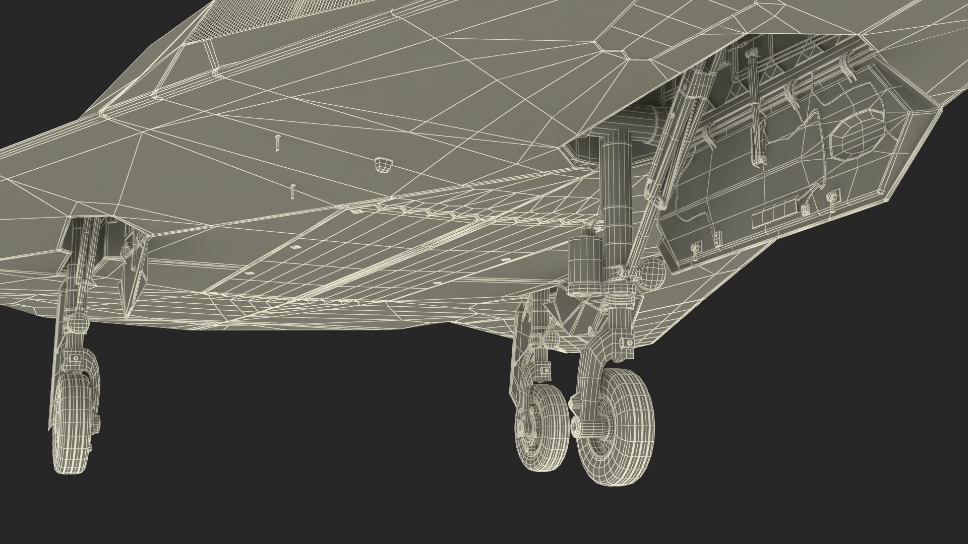 3D model Military Stealth Aircraft in Flight