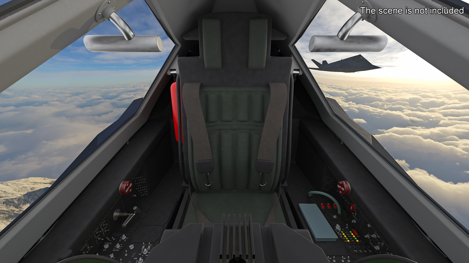 3D model Military Stealth Aircraft in Flight