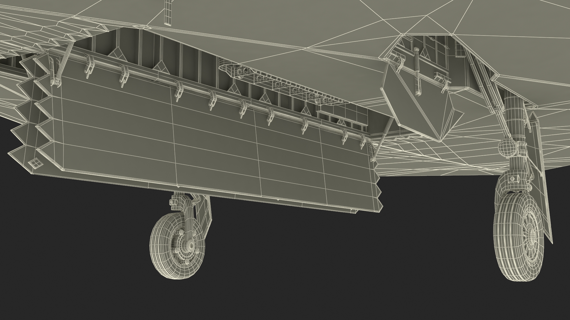 3D model Military Stealth Aircraft in Flight