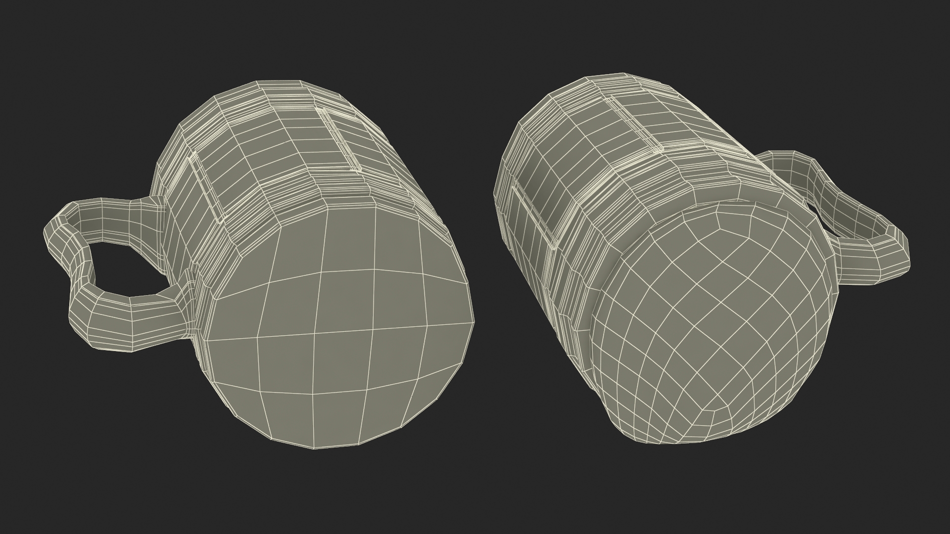 3D model Wooden Mug with Beer