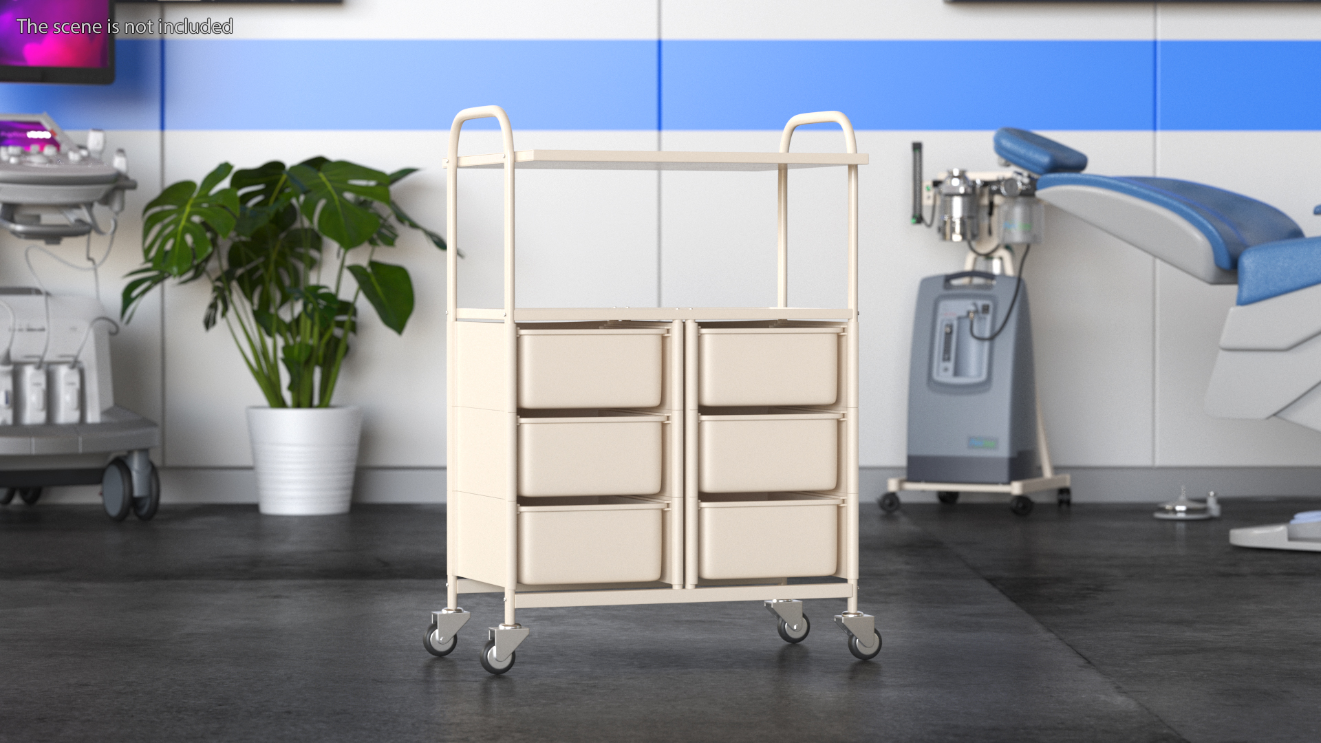 3D Medical Drawer Chest Beige