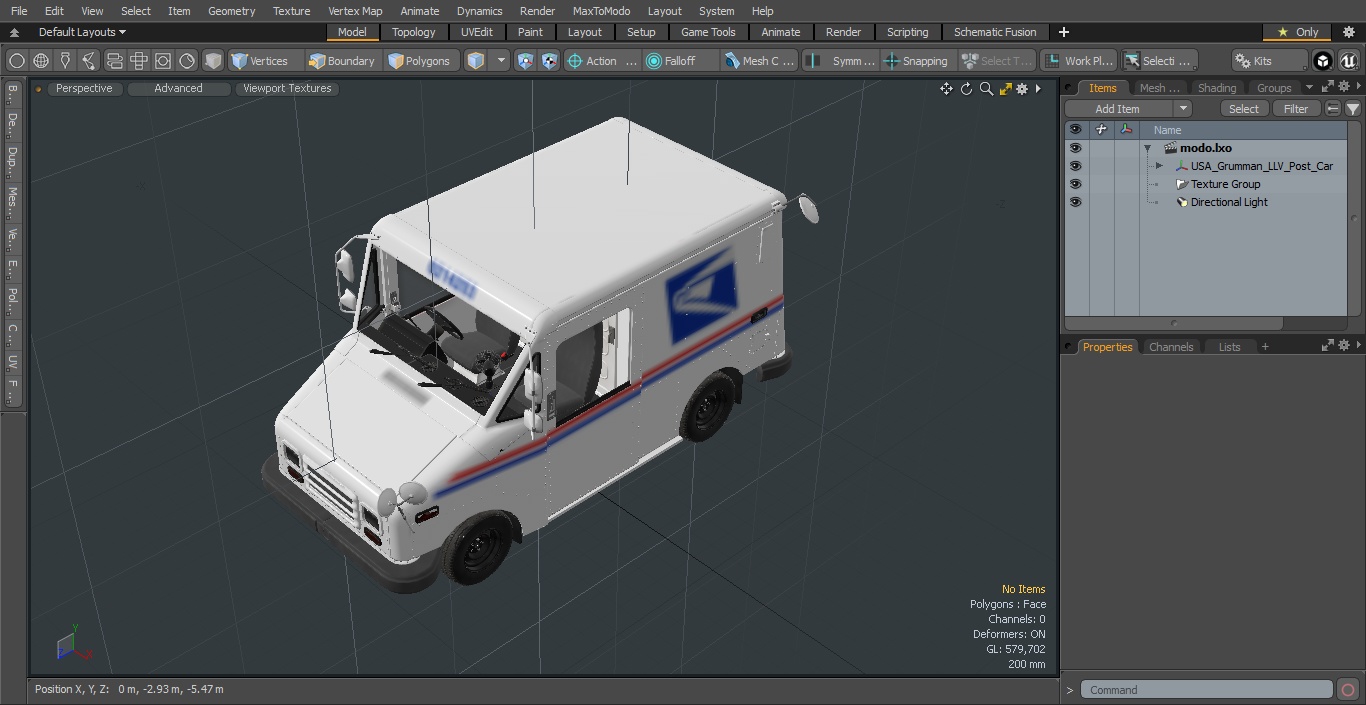 USA Grumman LLV Post Car 3D model