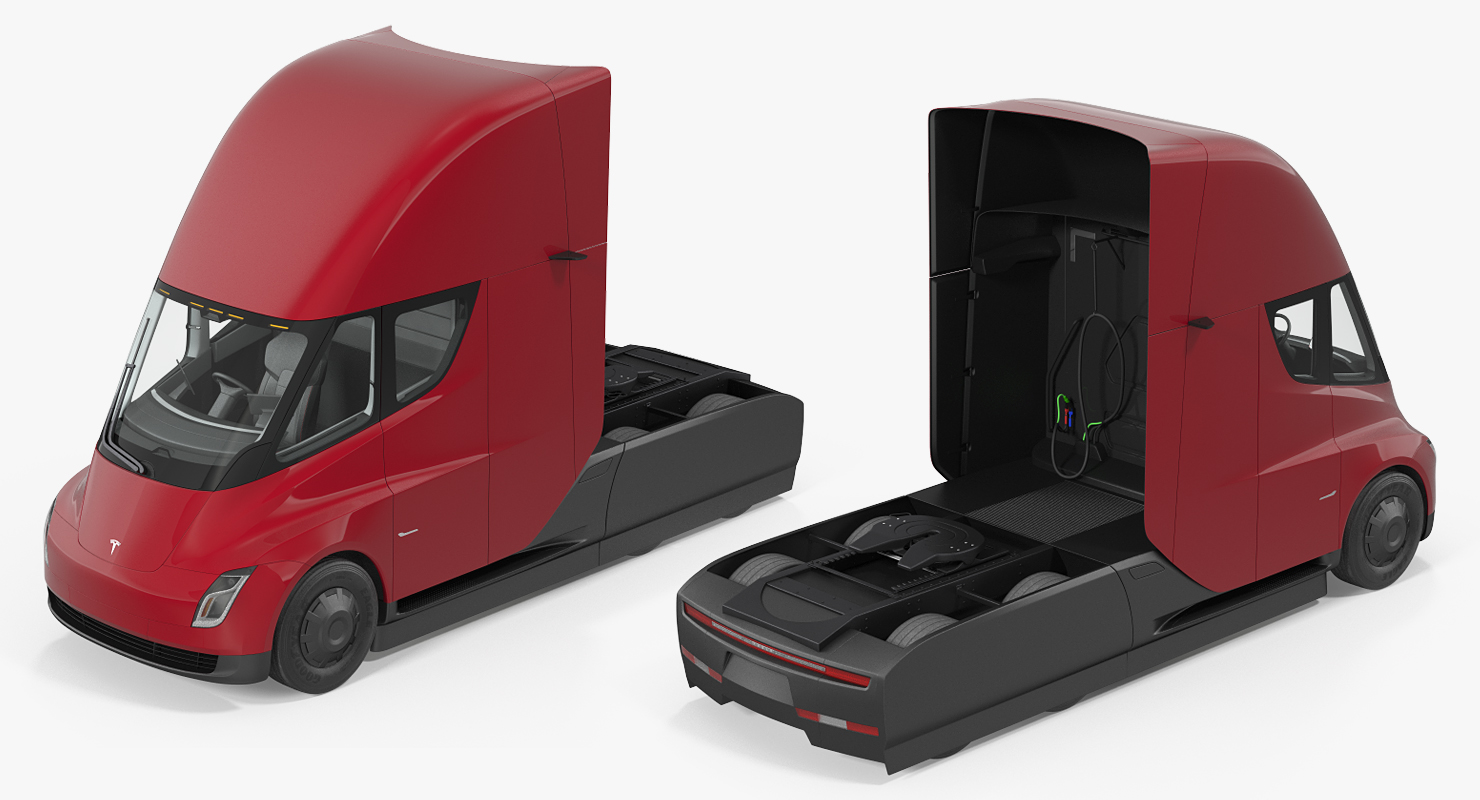 Tesla Semi Truck Simple Interior 3D