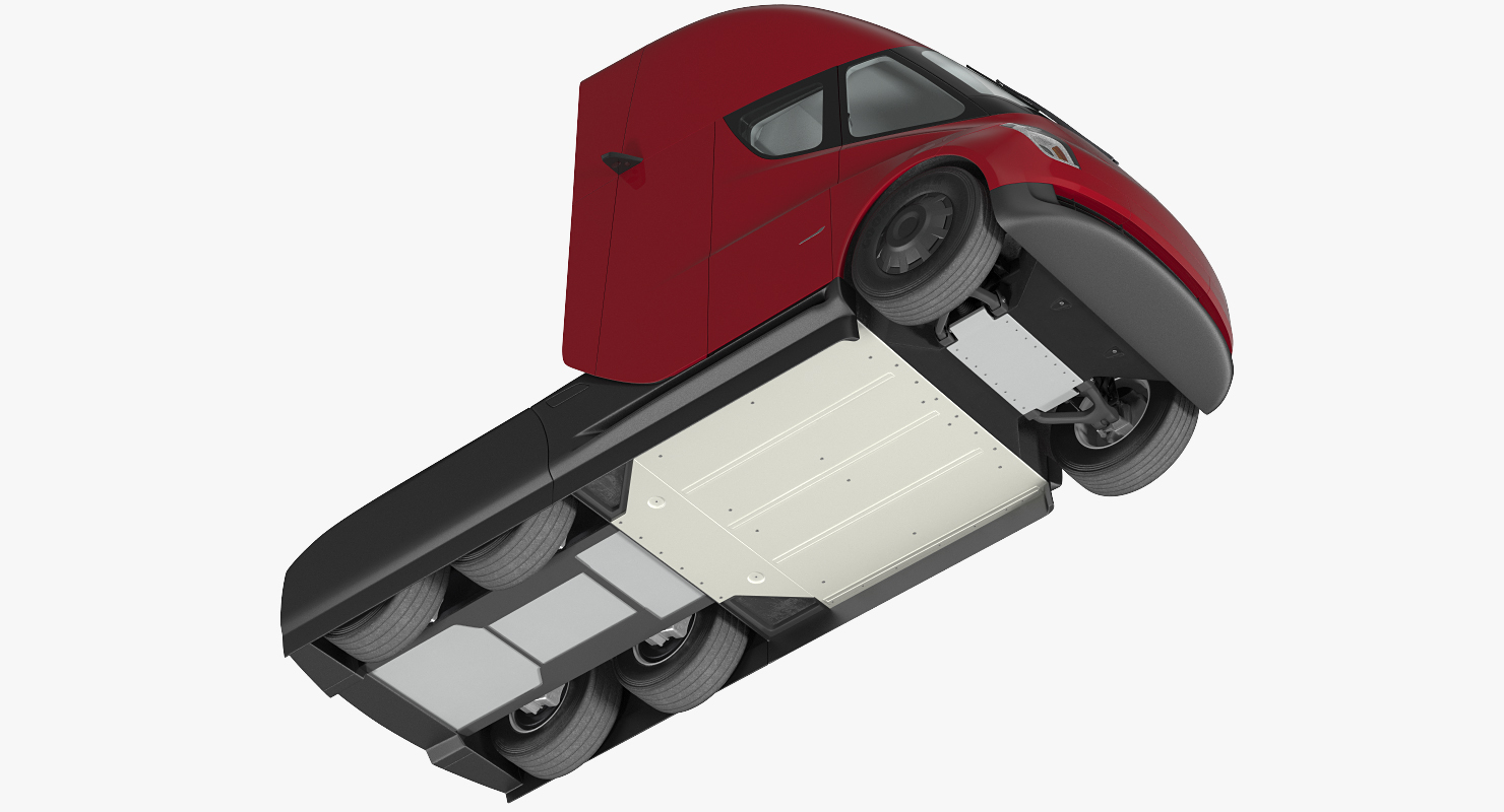 Tesla Semi Truck Simple Interior 3D