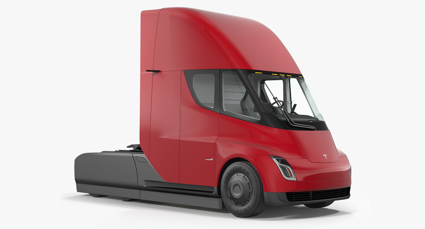 Tesla Semi Truck Simple Interior 3D