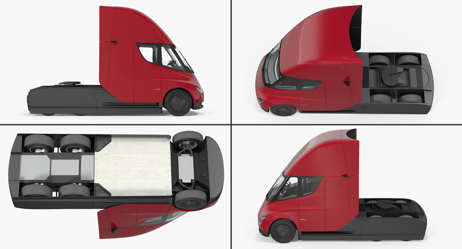 Tesla Semi Truck Simple Interior 3D