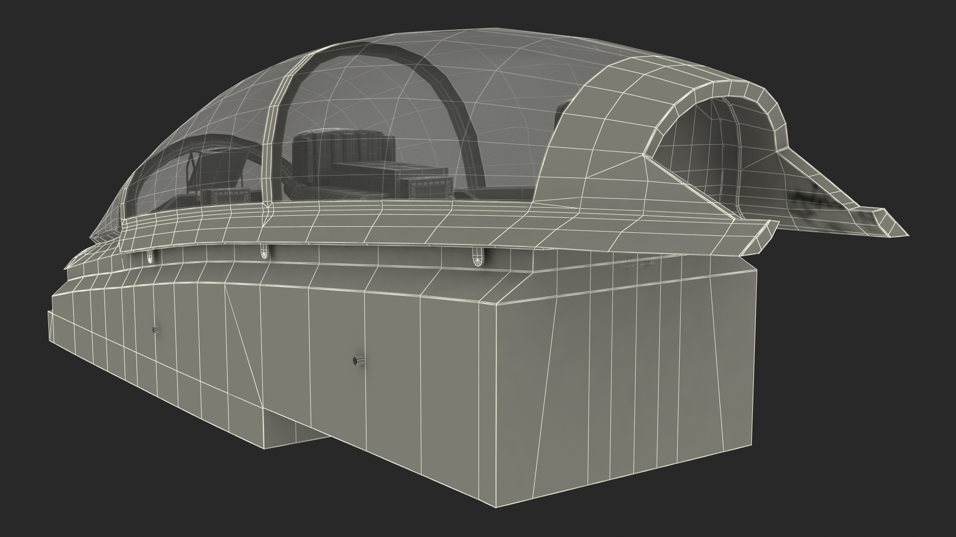 3D Fighter Aircraft Tandem Cockpit