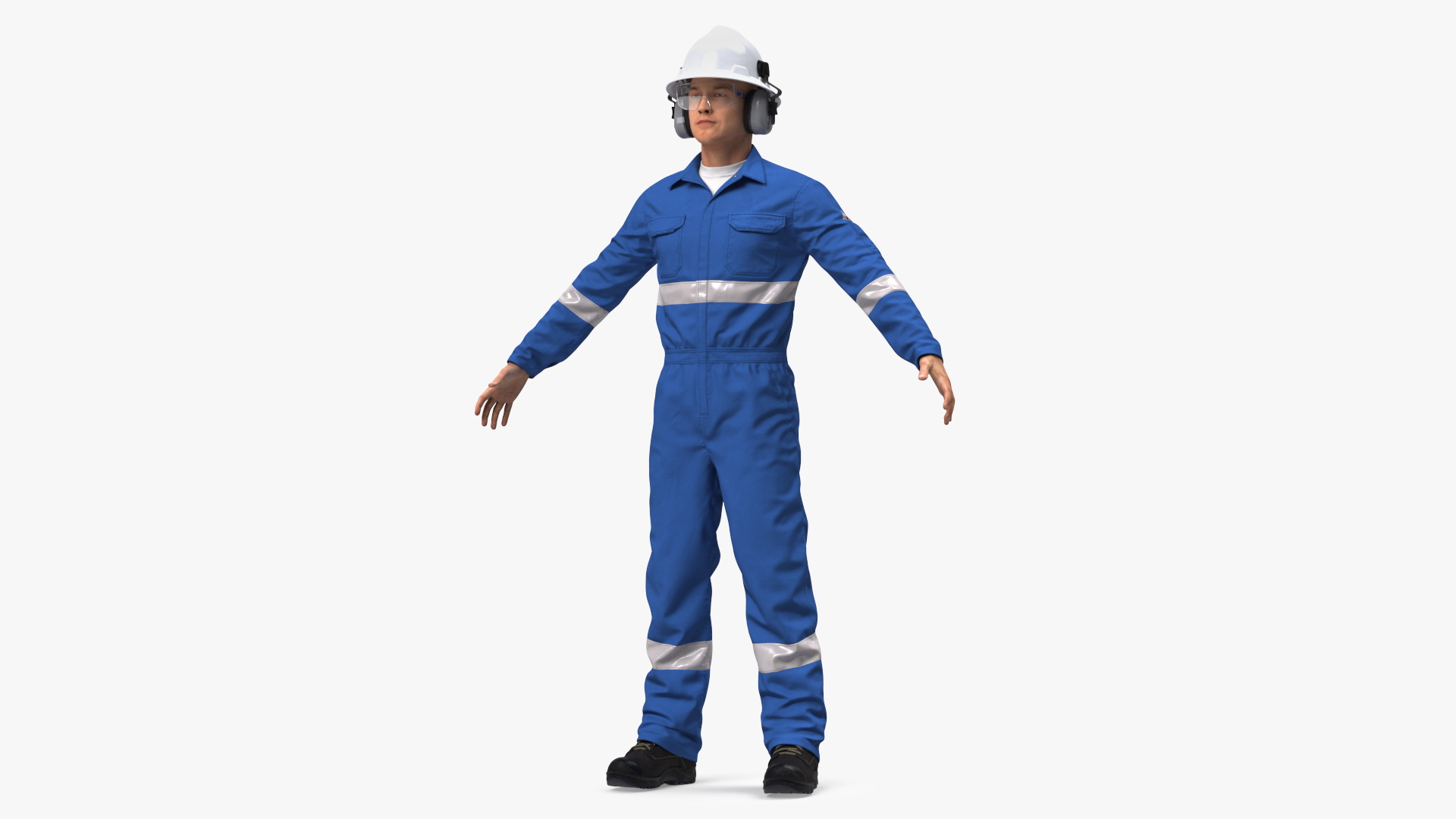 3D Oil Gas Worker Rigged