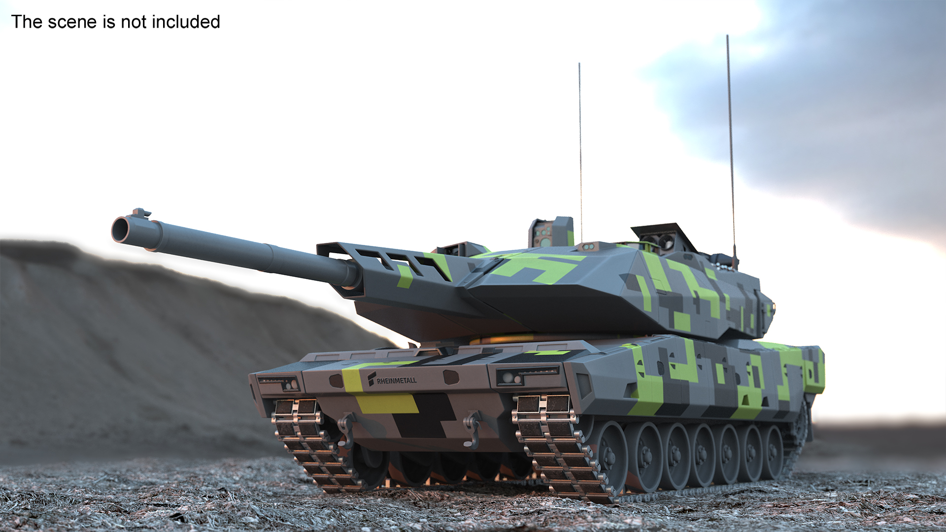 3D Rheinmetall Panther KF51 Main Battle Tank