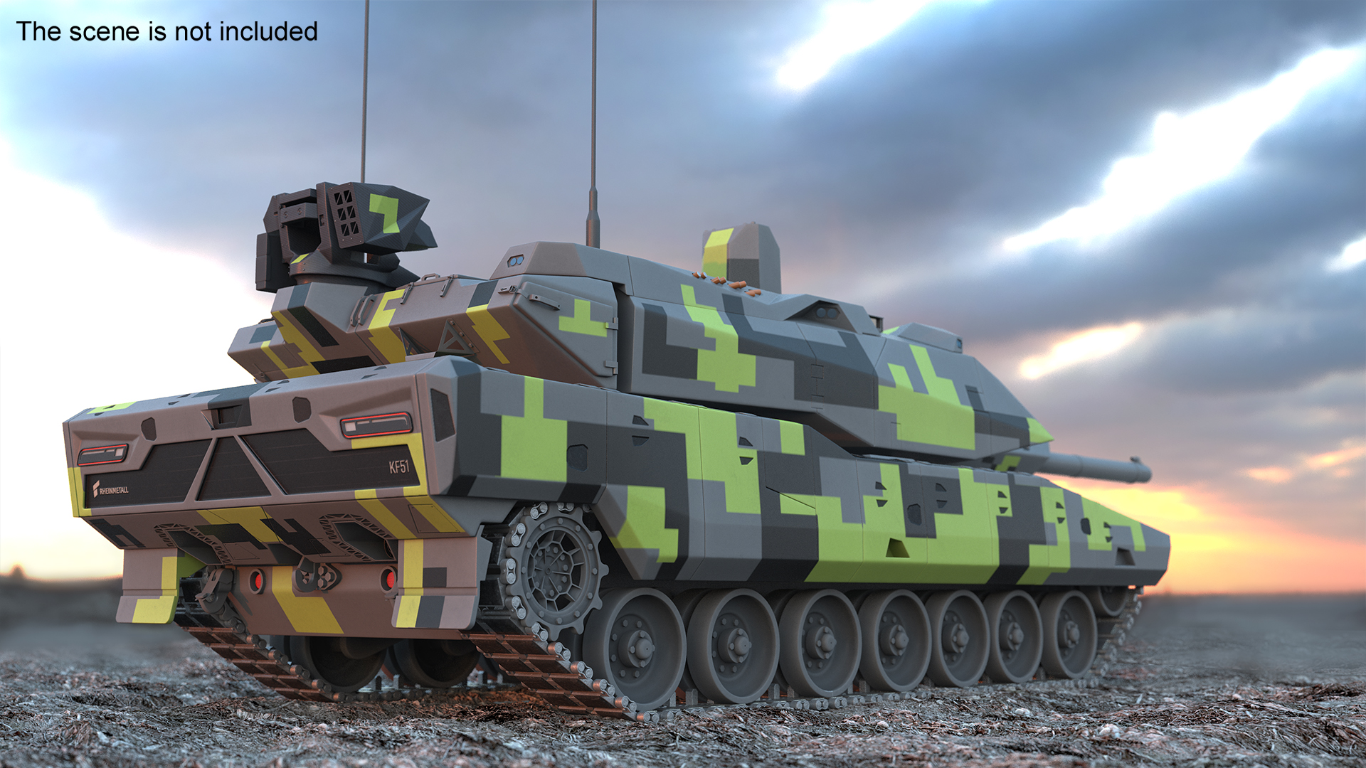 3D Rheinmetall Panther KF51 Main Battle Tank
