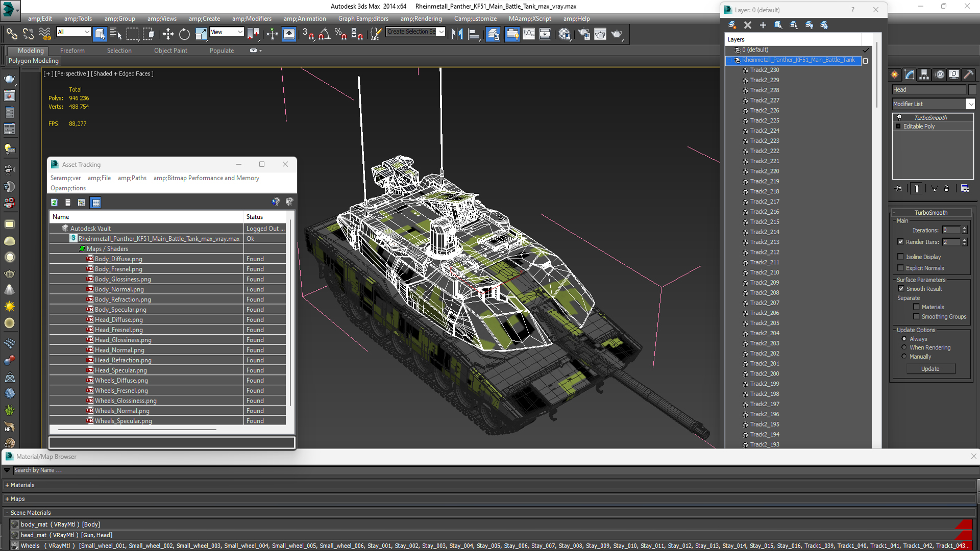 3D Rheinmetall Panther KF51 Main Battle Tank