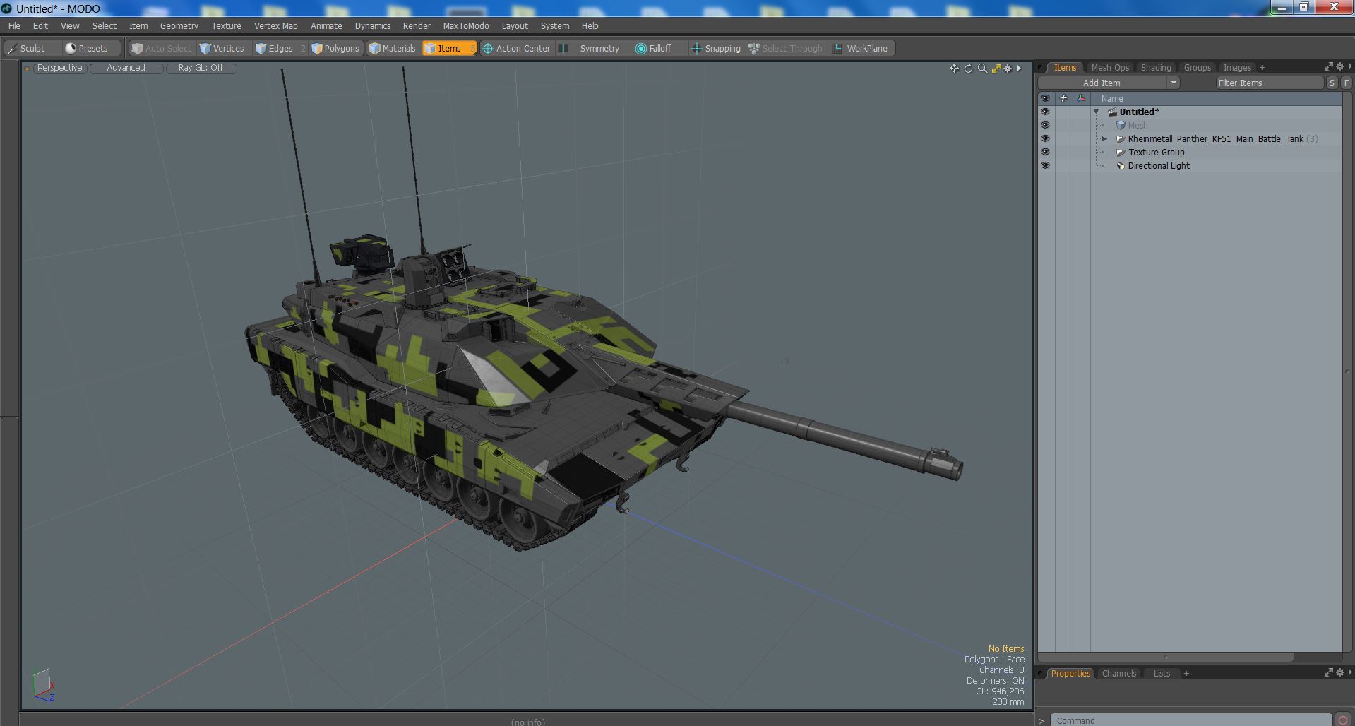 3D Rheinmetall Panther KF51 Main Battle Tank