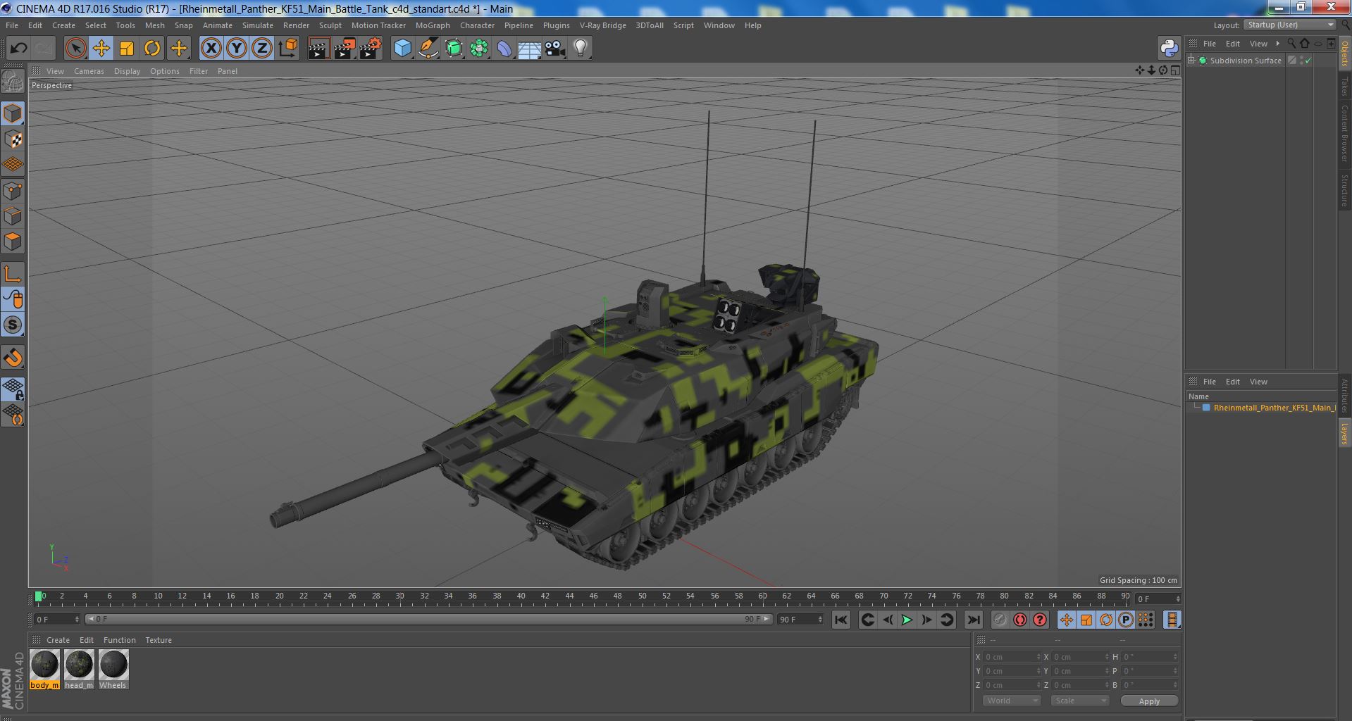 3D Rheinmetall Panther KF51 Main Battle Tank