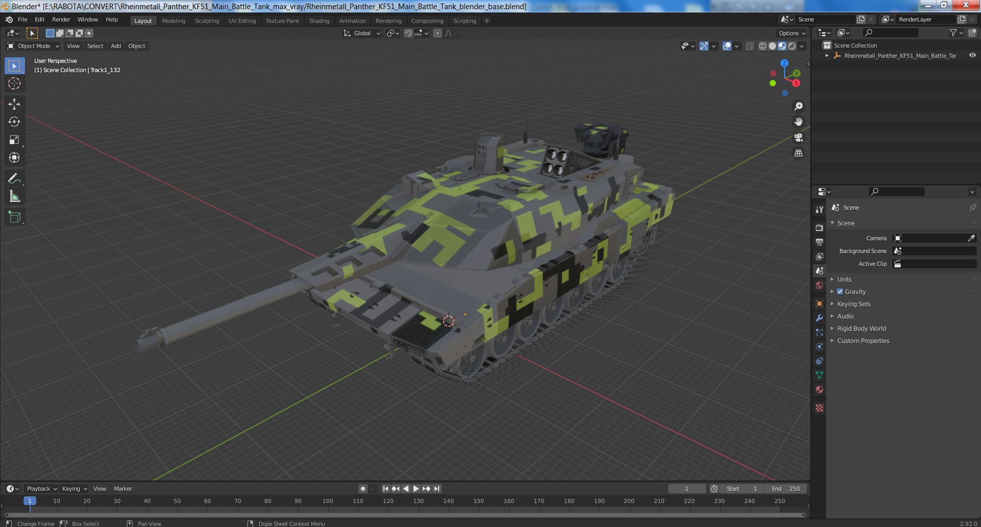 3D Rheinmetall Panther KF51 Main Battle Tank