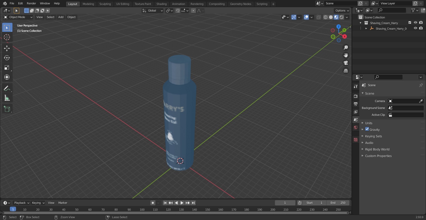 Shaving Cream Harry 3D model