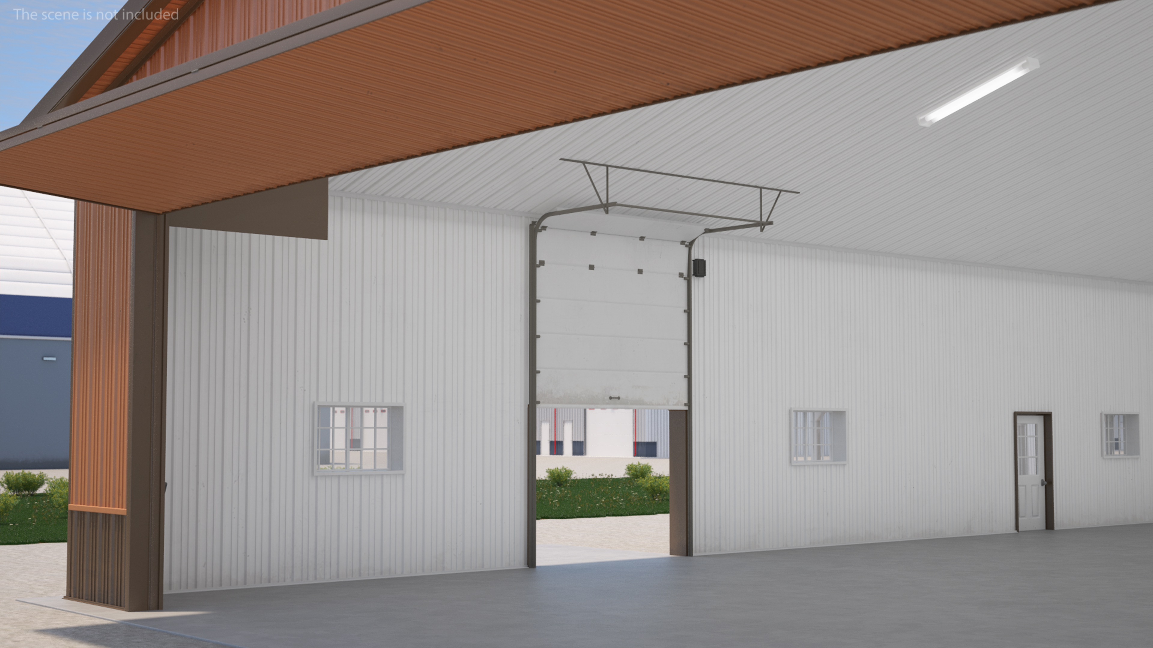 3D Personal Airplane Hangar Rigged