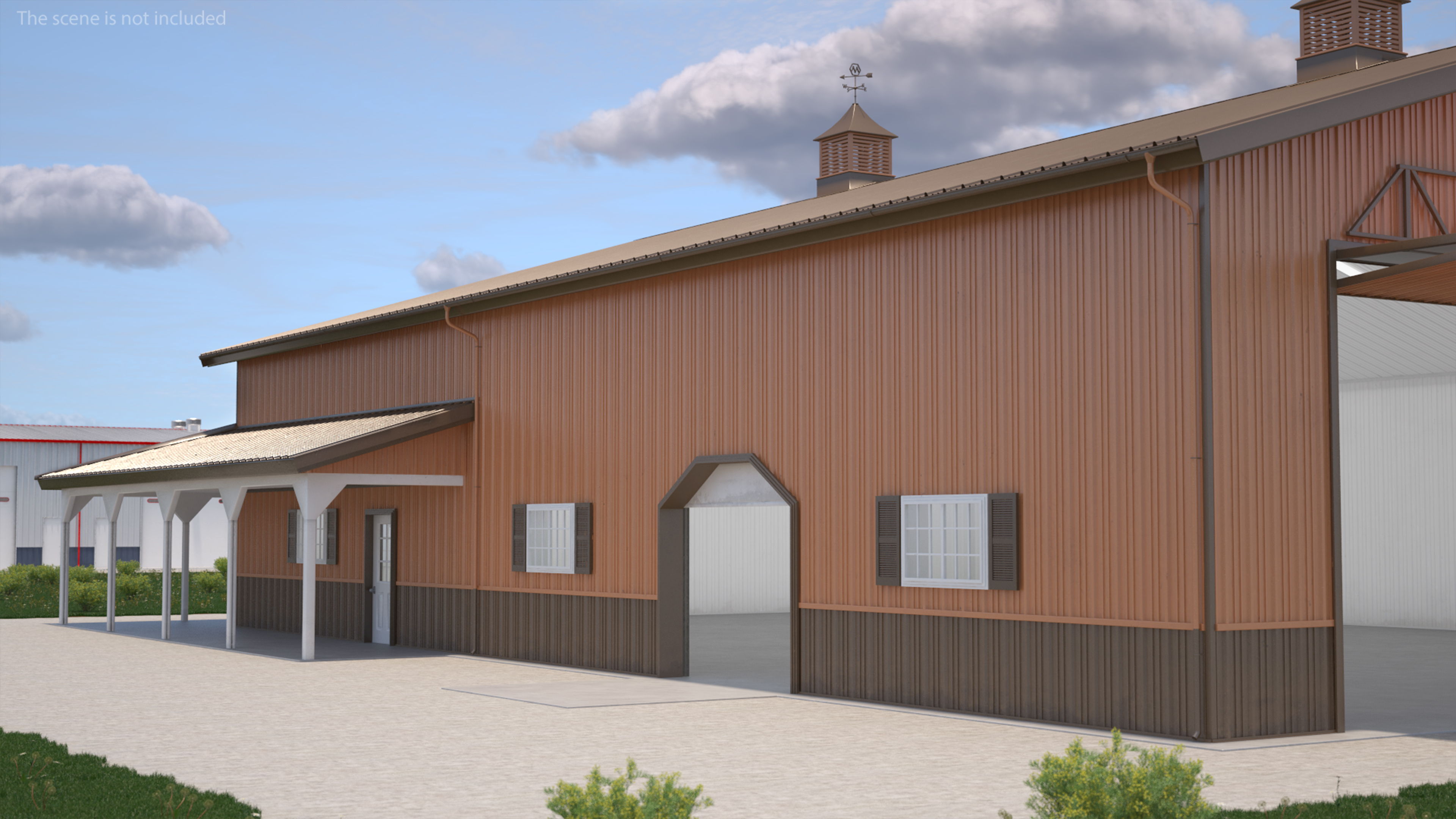 3D Personal Airplane Hangar Rigged