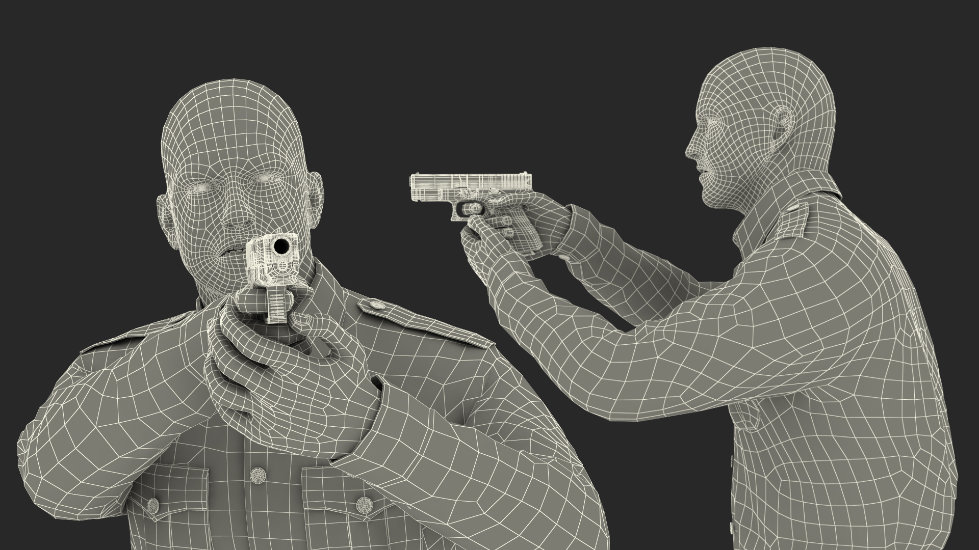 3D model NYPD Cop Aiming