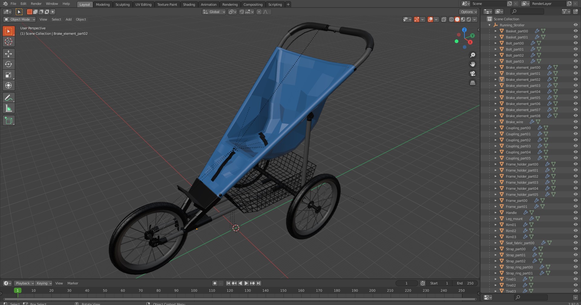 3D Running Stroller