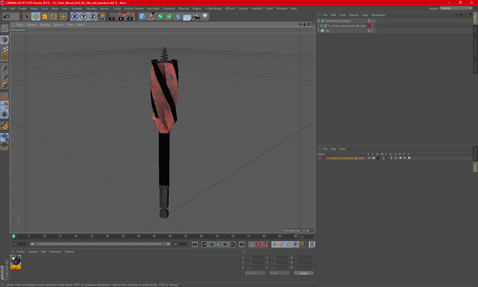 3D Tri Flute Wood Drill Bit Old model