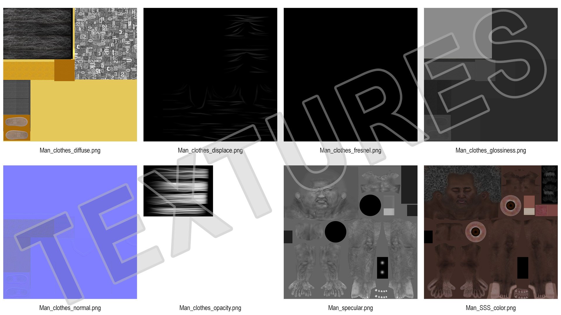 Afro American Old Gentleman in Sleeping Suit Sitting 3D