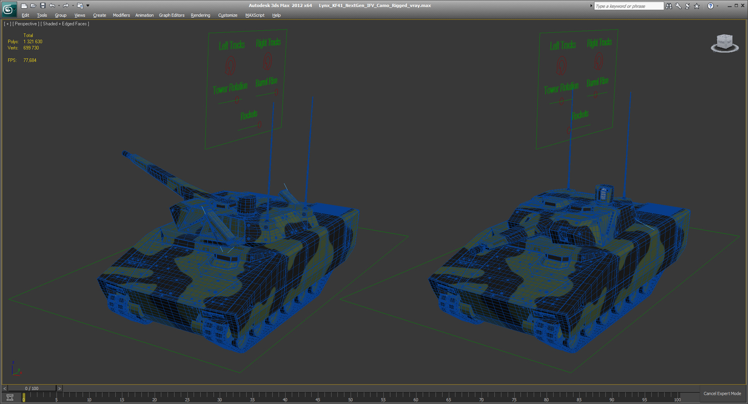 3D Lynx KF41 NextGen IFV Camo Rigged model