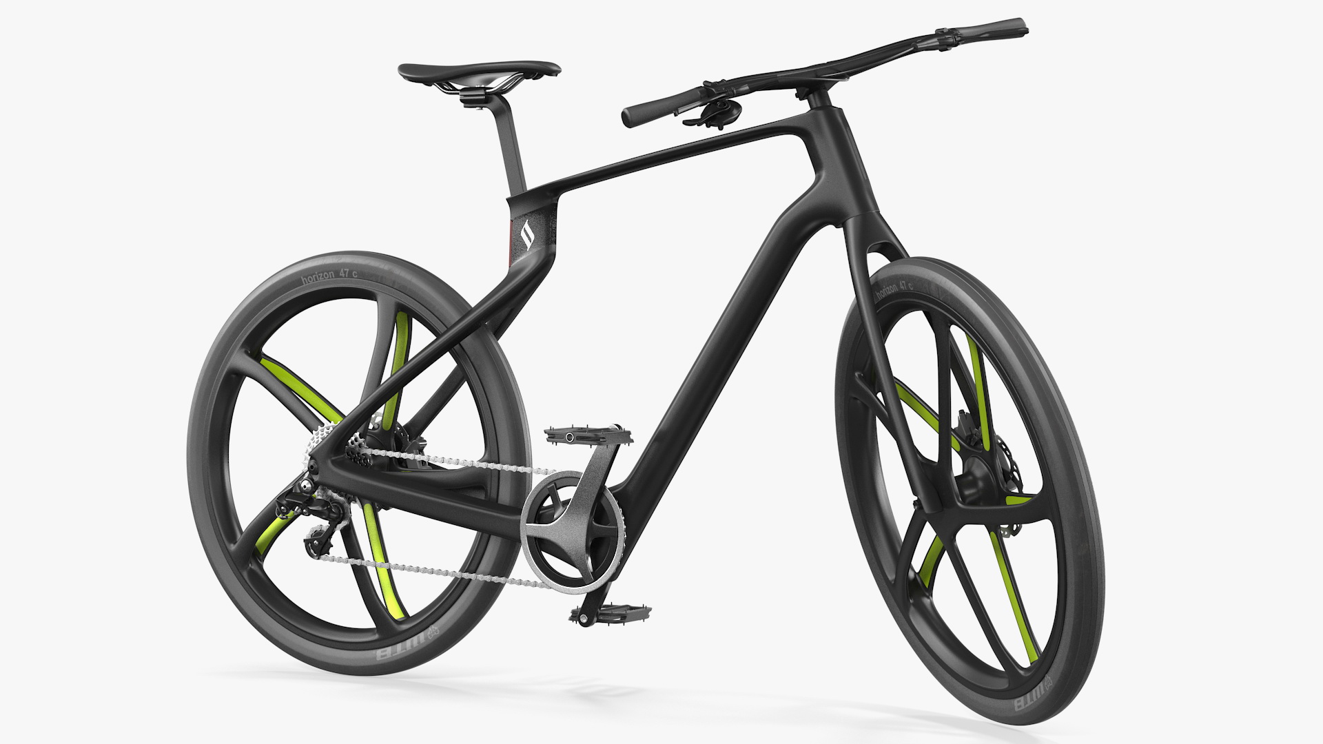 Superstrata E Carbon Electric Bicycle Rigged 3D model