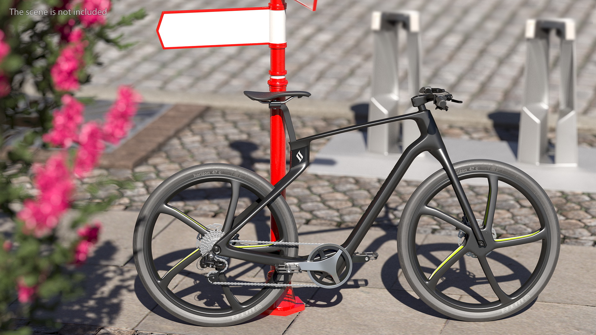 Superstrata E Carbon Electric Bicycle Rigged 3D model