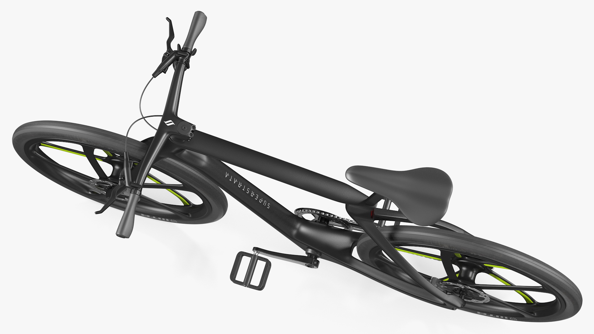 Superstrata E Carbon Electric Bicycle Rigged 3D model