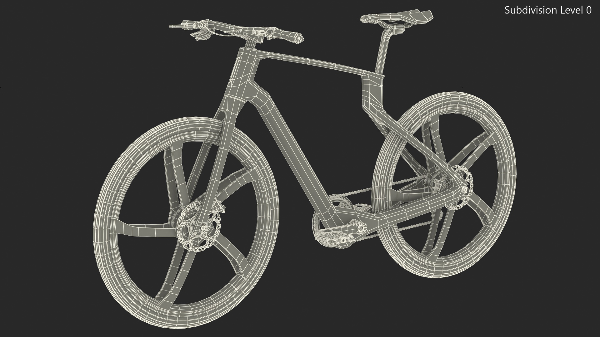 Superstrata E Carbon Electric Bicycle Rigged 3D model