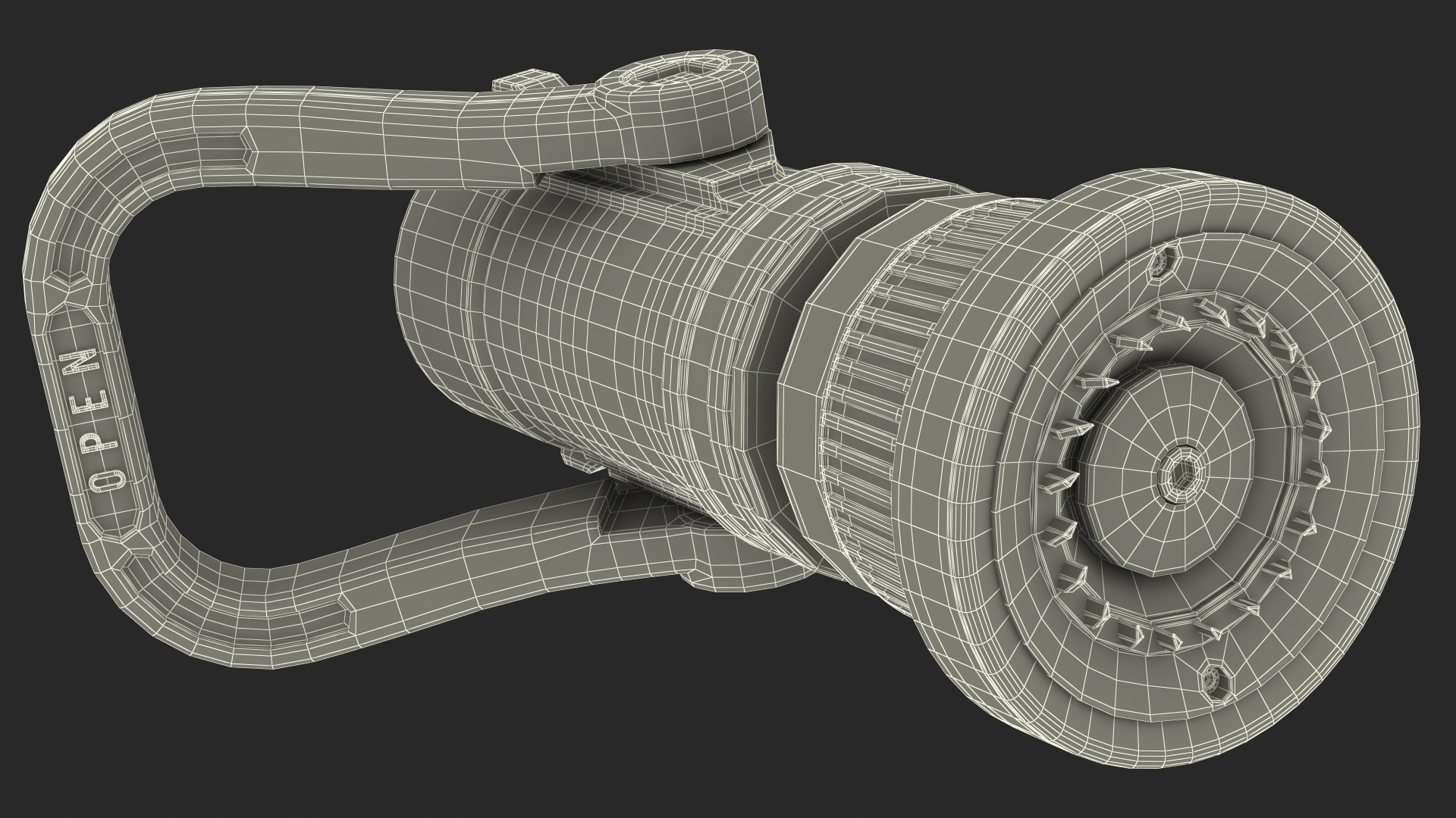 Industrial Fire Hose Nozzle 3D