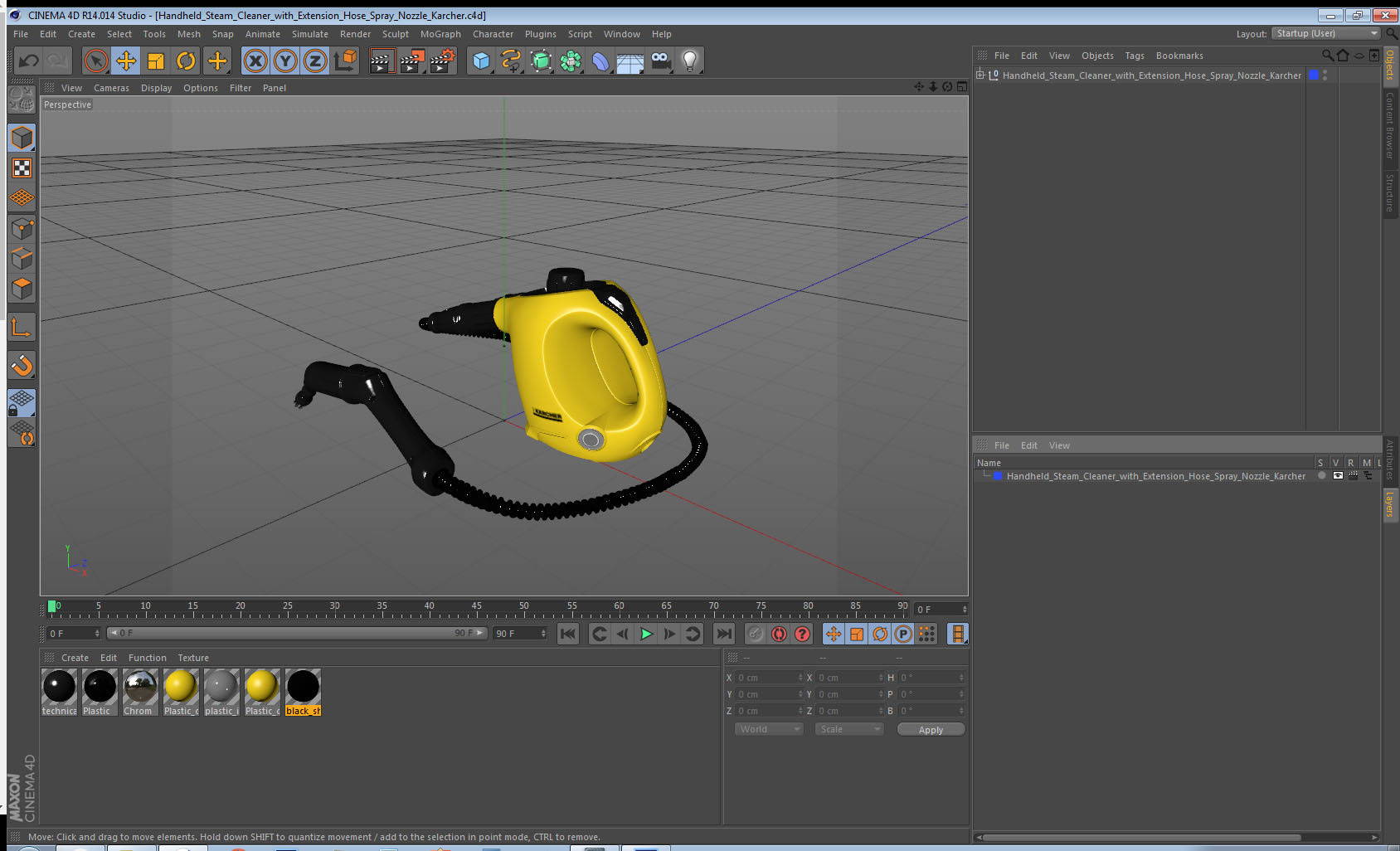 3D Handheld Steam Cleaner with Extension Hose Spray Nozzle Karcher model