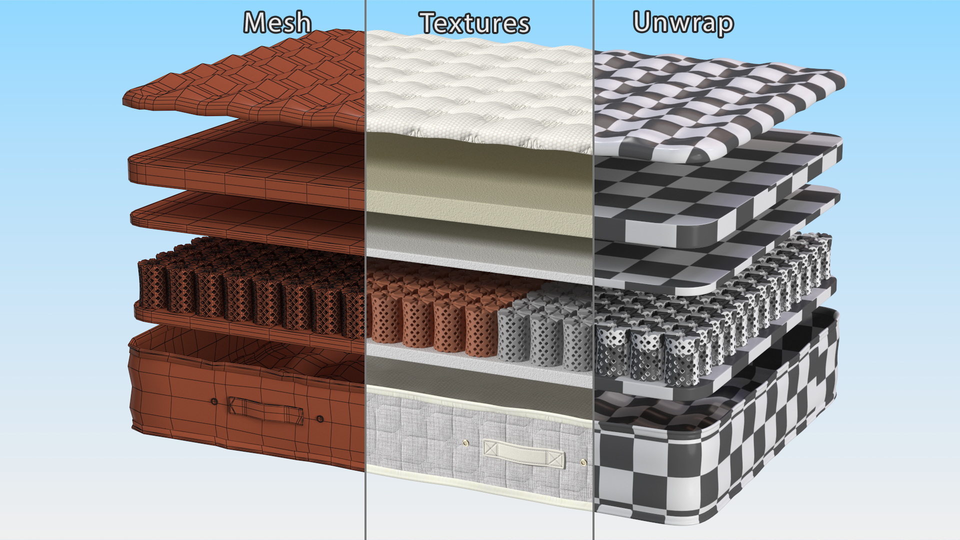 Sleeping Mattress Structure 3D