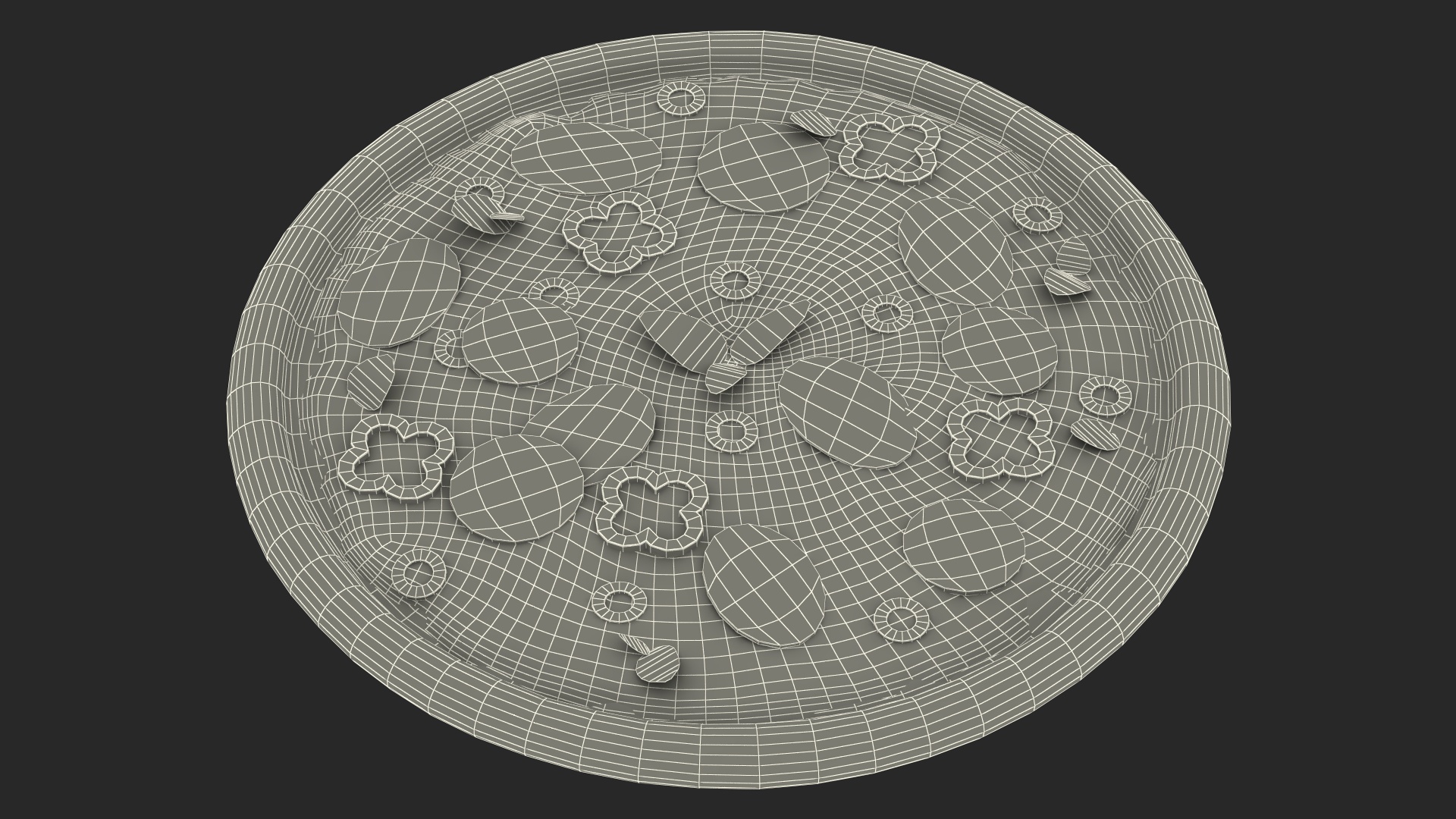 Cartoon Pepperoni Pizza Whole 3D model
