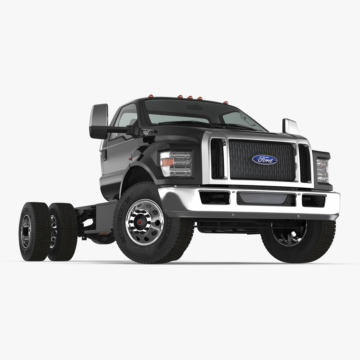 3D Ford F-650 Crew Cab Chassis Rigged for Cinema 4D model
