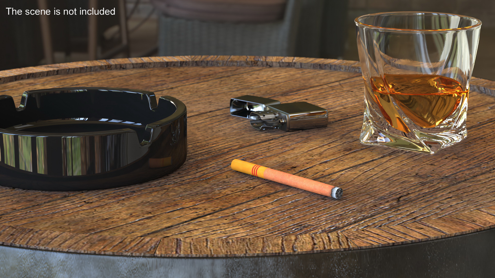 3D model Lighted Cigar with Filter