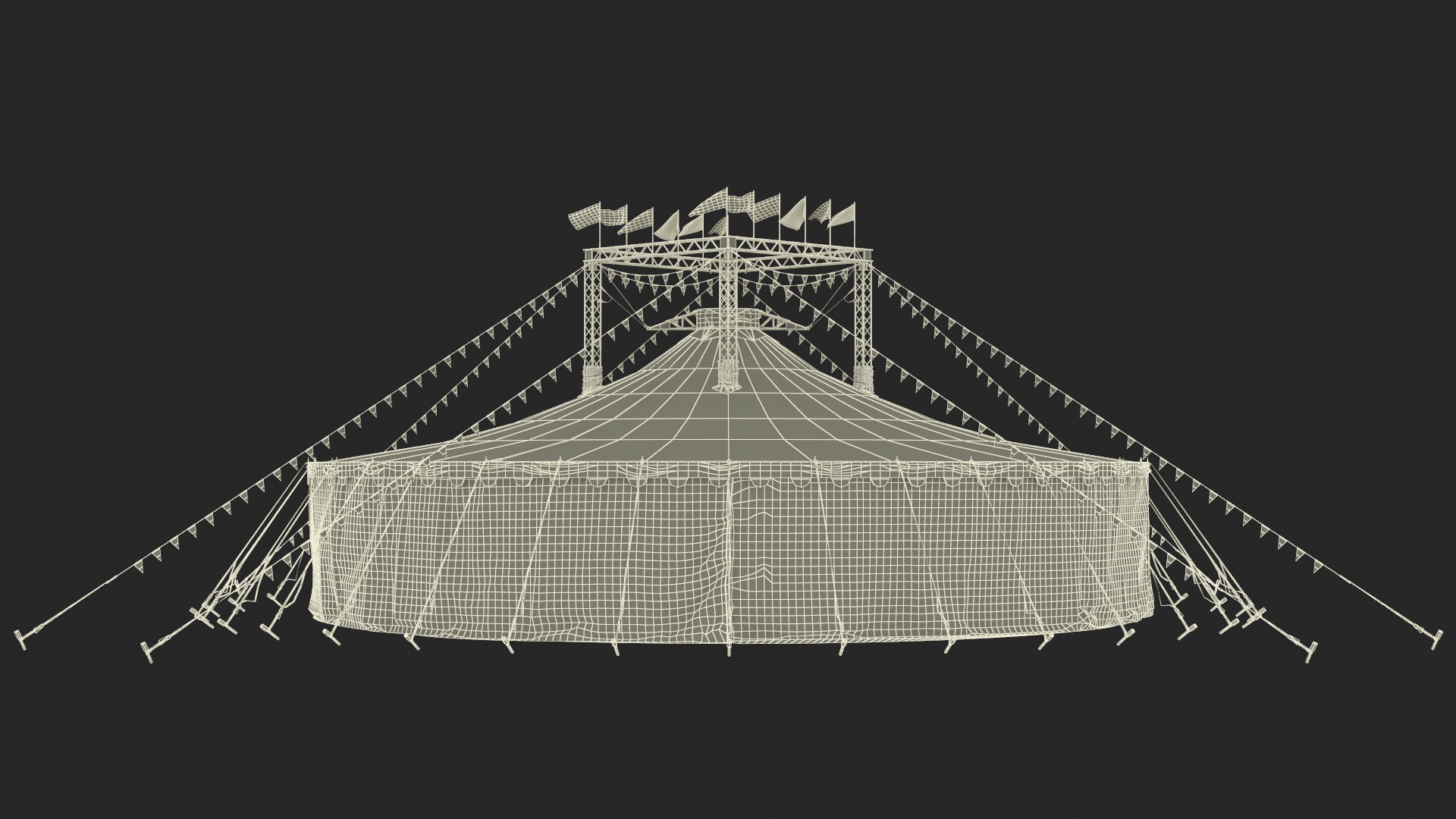 3D Circus Tent of Entertainment model