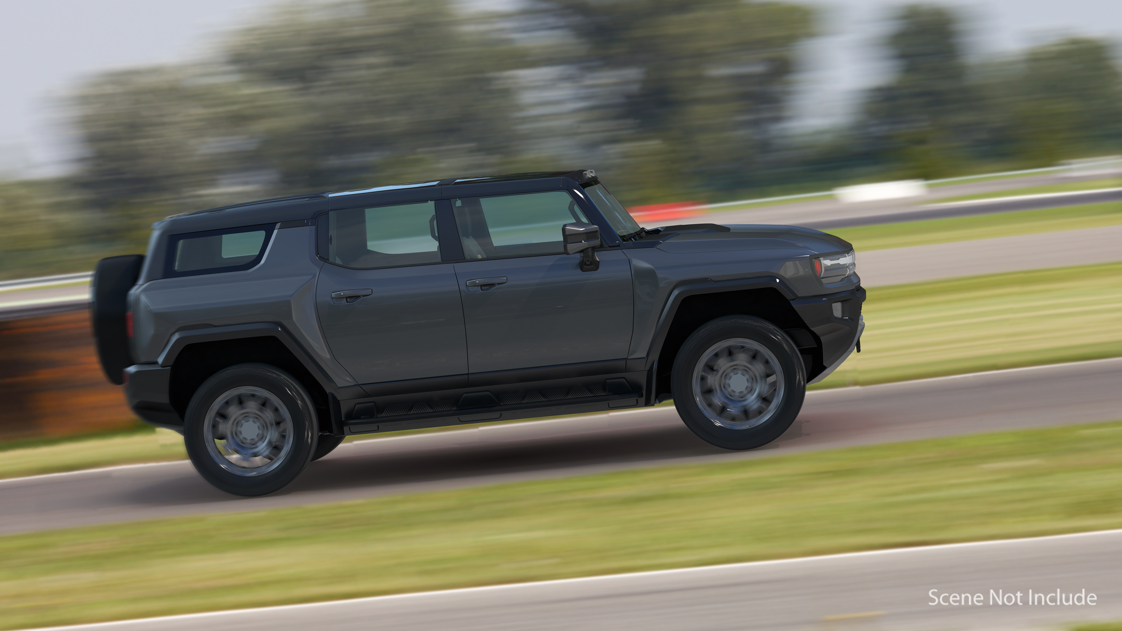3D model Electric Off-Road Vehicle SUV Black